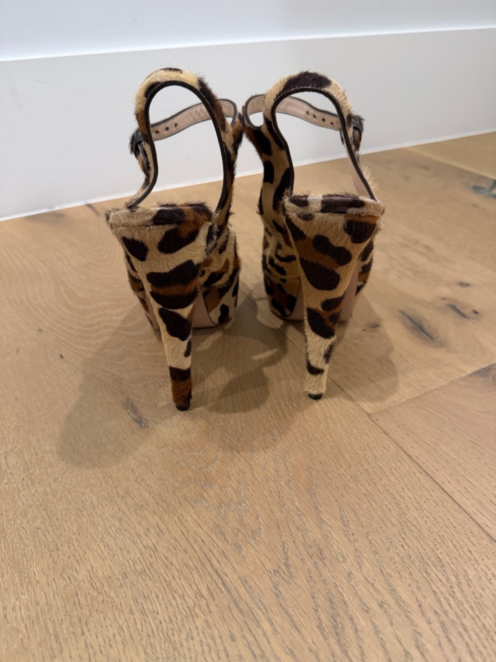 Prada Leopard Print Mary Jane Slingbacks - Brown & Black - Picture 3 of 6
